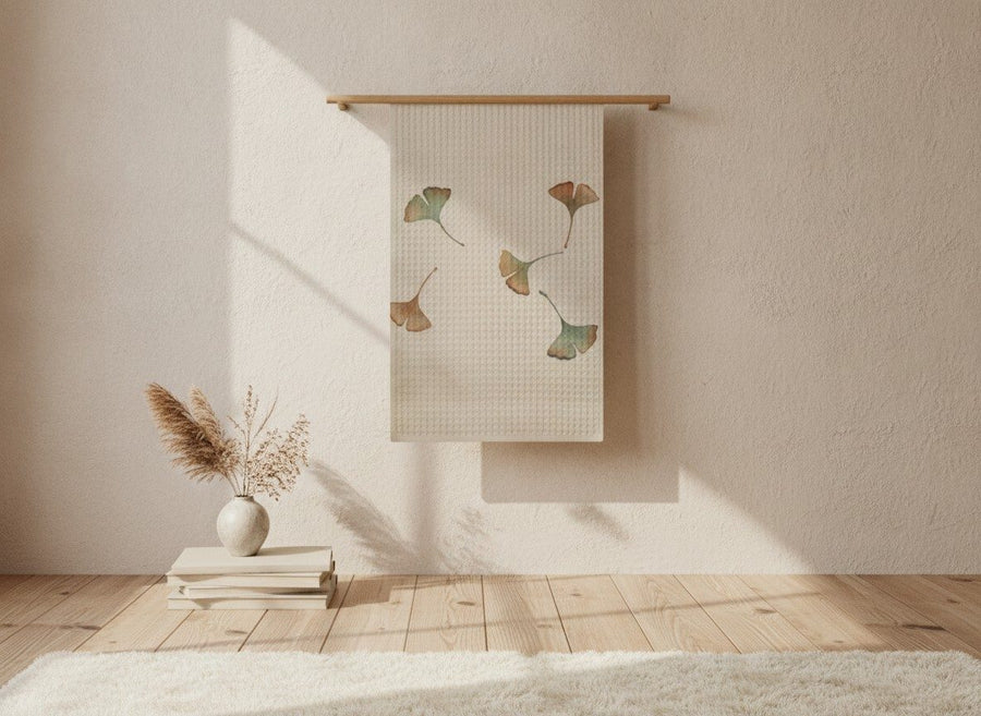 Ginkgo Tea Towel — styled 1