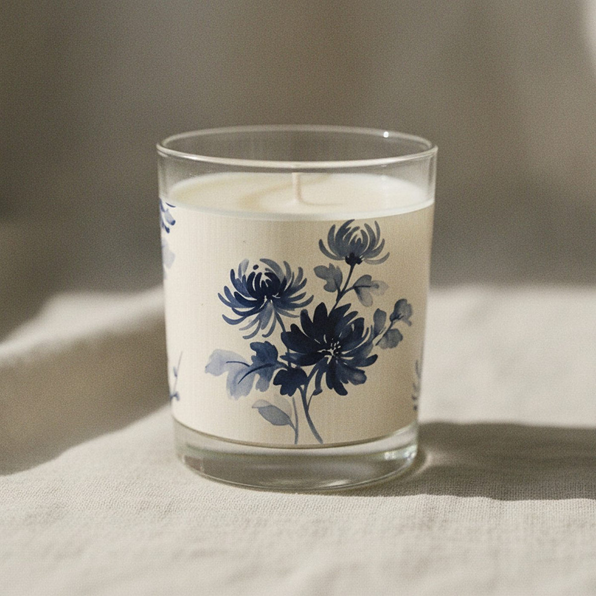 Indigo Bloom Scented Candle — styled 1
