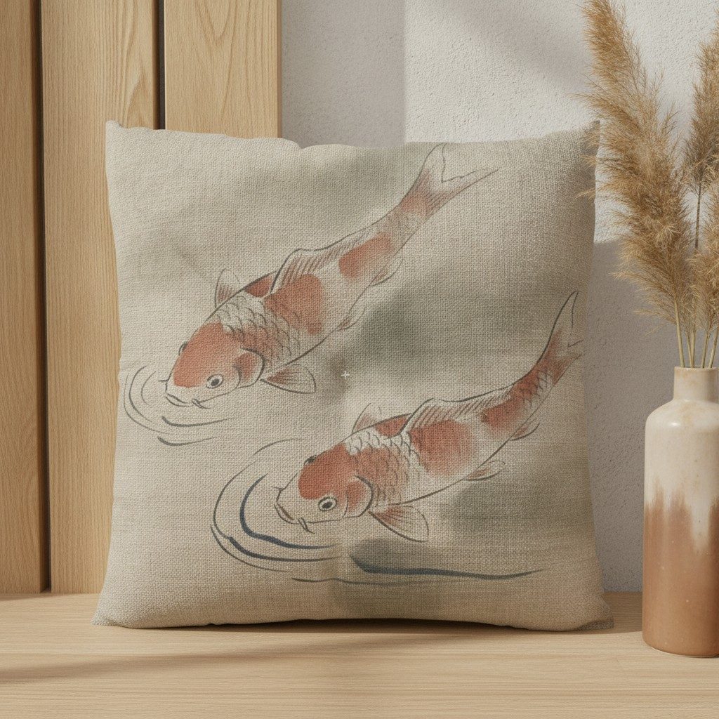 Koi Floor Cushion — styled 2