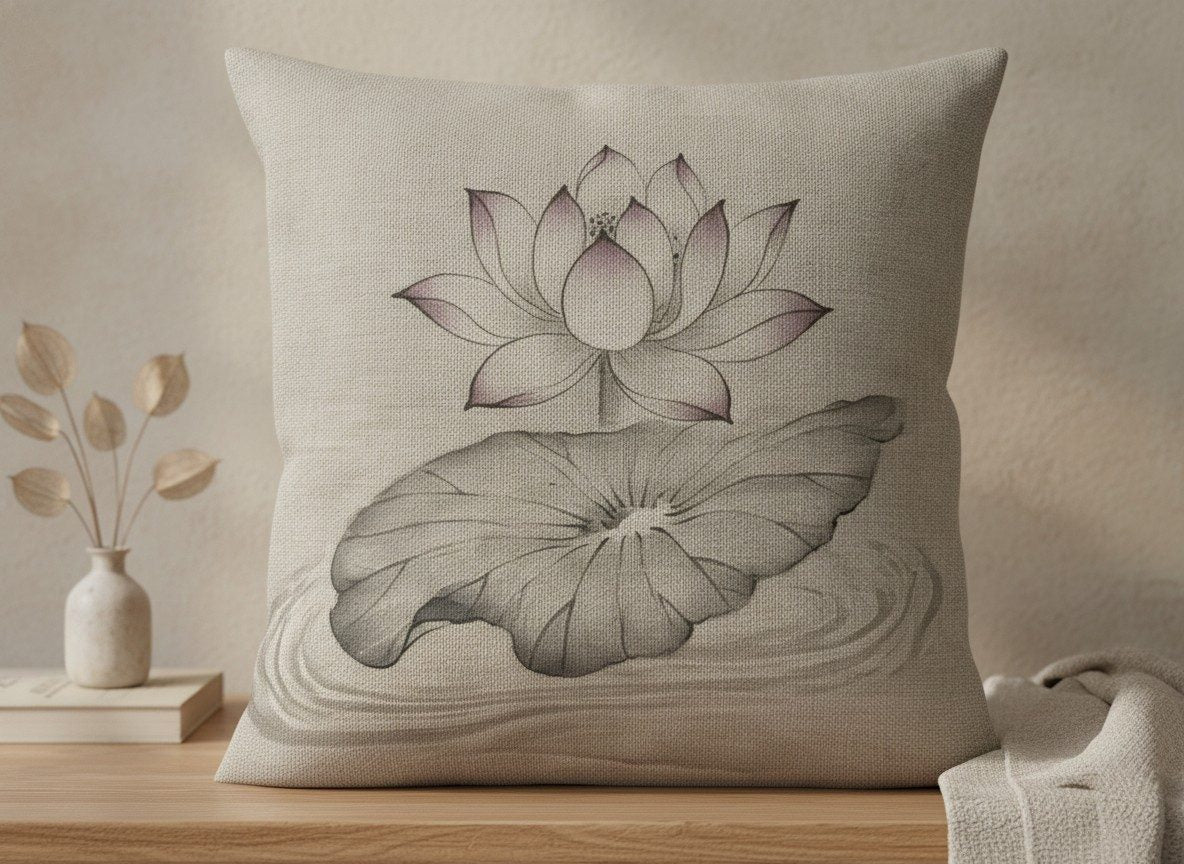 Lotus Lumbar & Euro Cushion — styled 2