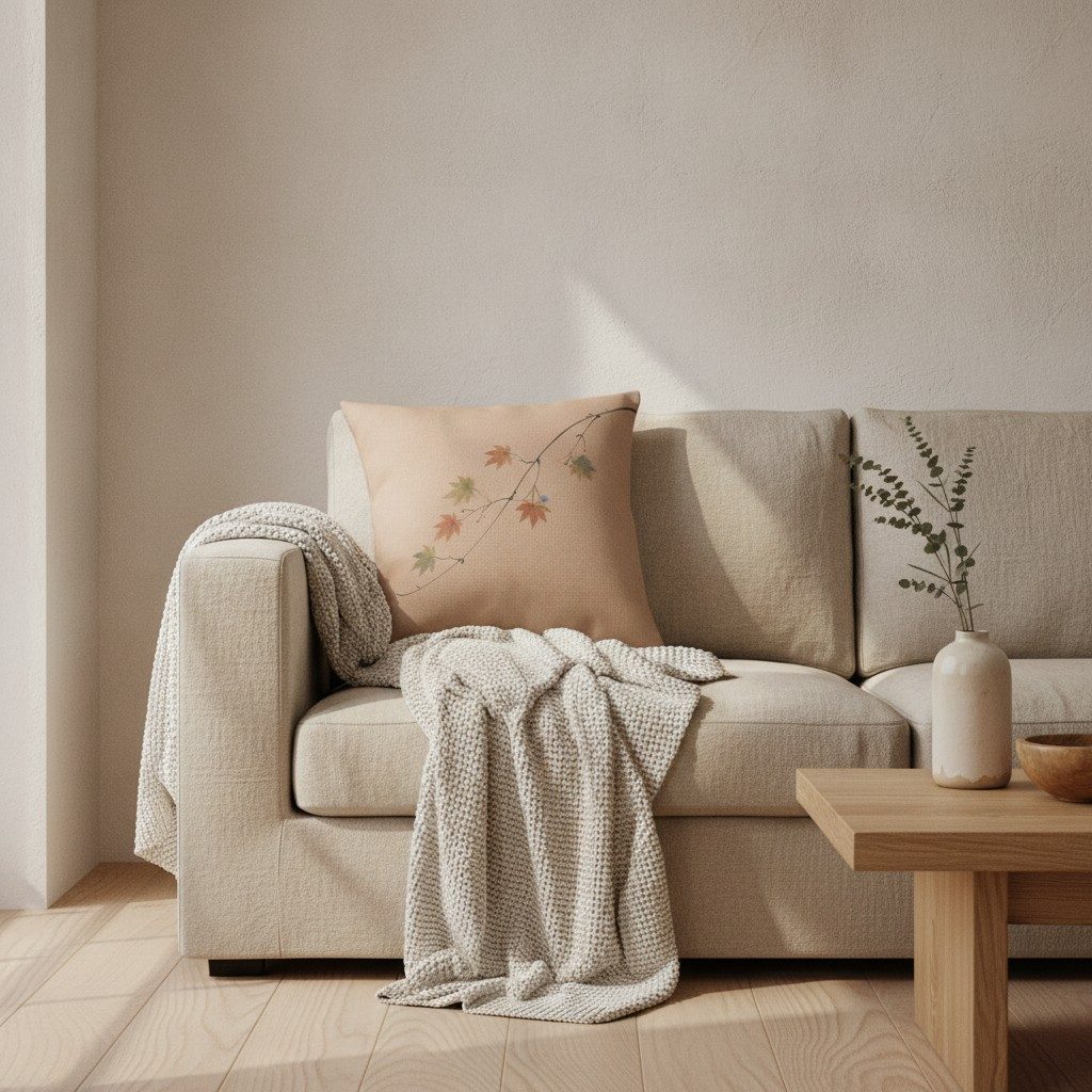 Maple Cushion, Warm Clay — styled 1