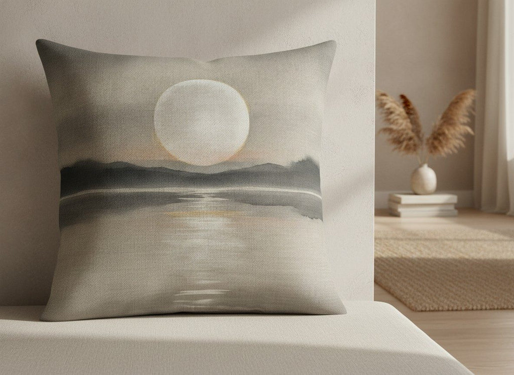 Moonrise Cushion, Natural Linen — styled 2