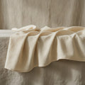 Nordic Folk Tablecloth, Greige Linen-Look Cotton Tablecloth — styled 1