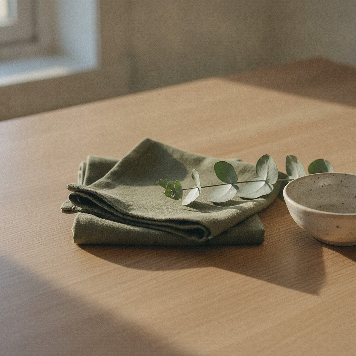 Olive Grove Cloth Napkin — styled 2
