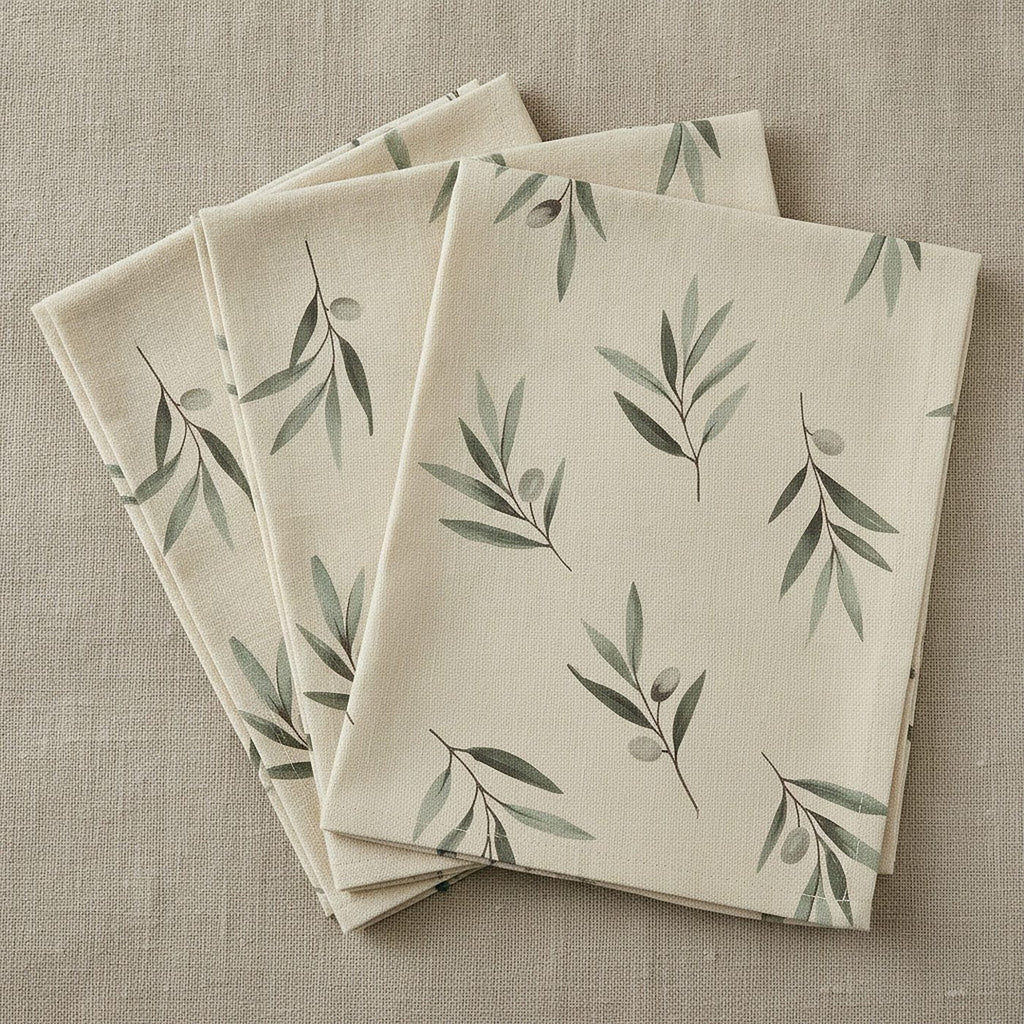 Olive Grove Cloth Napkins, Set of 4 — styled 1