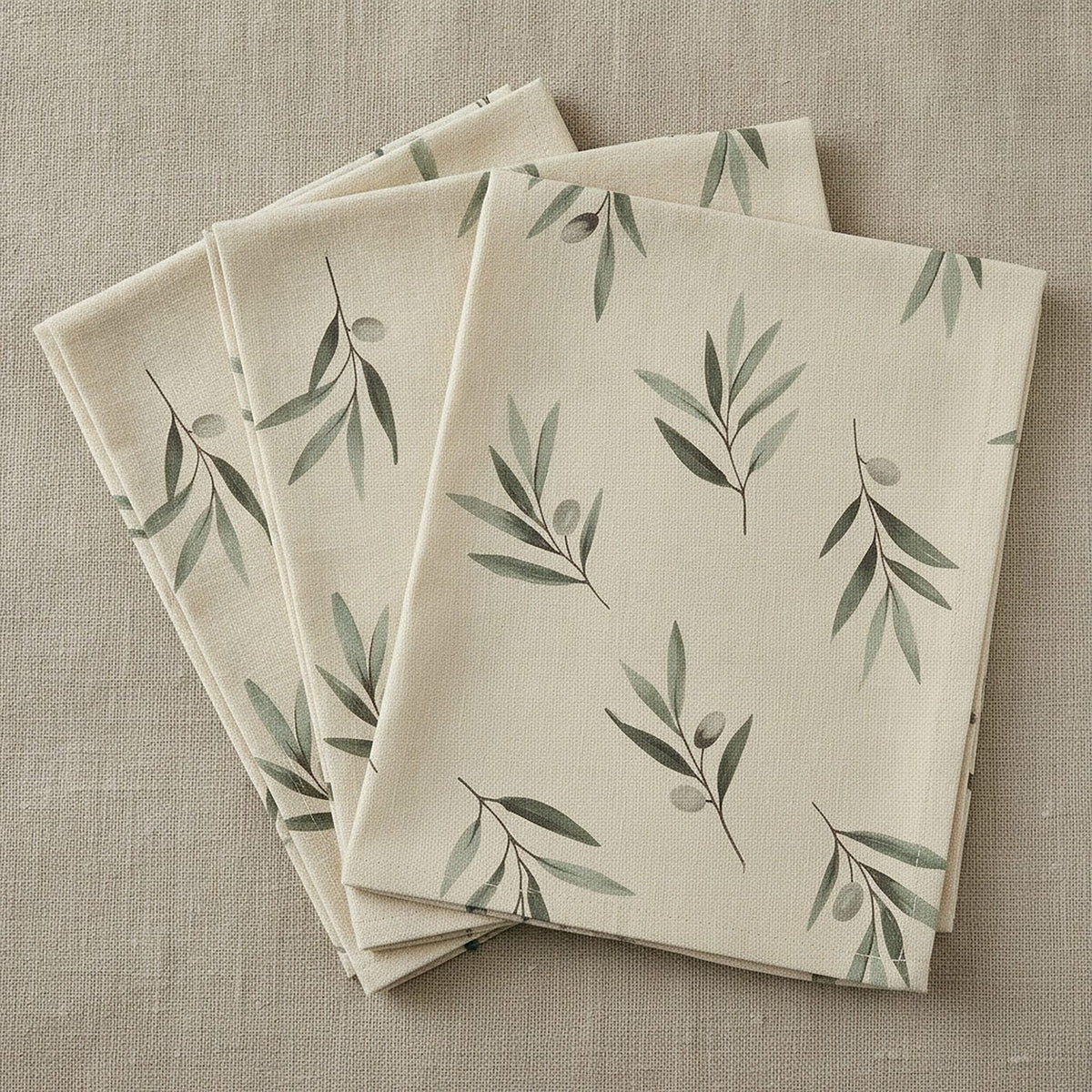 Olive Grove Cloth Napkins, Set of 4 — styled 1