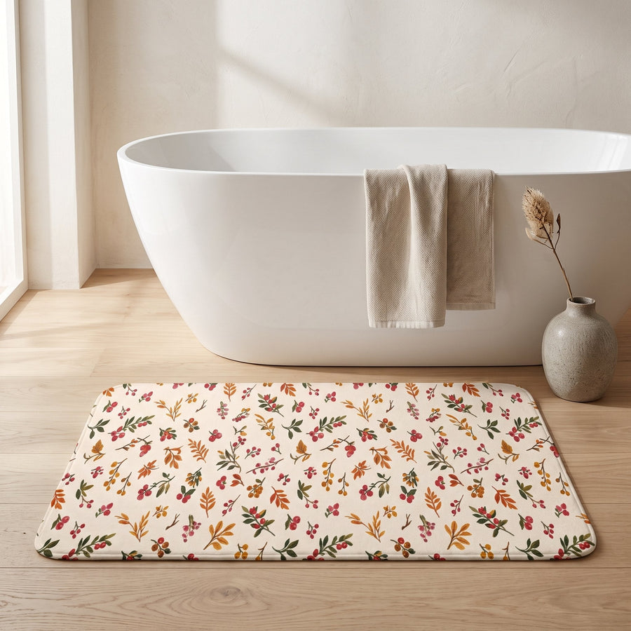 Orchard Bath Mat — Calm & Oak, styled in a Japandi room