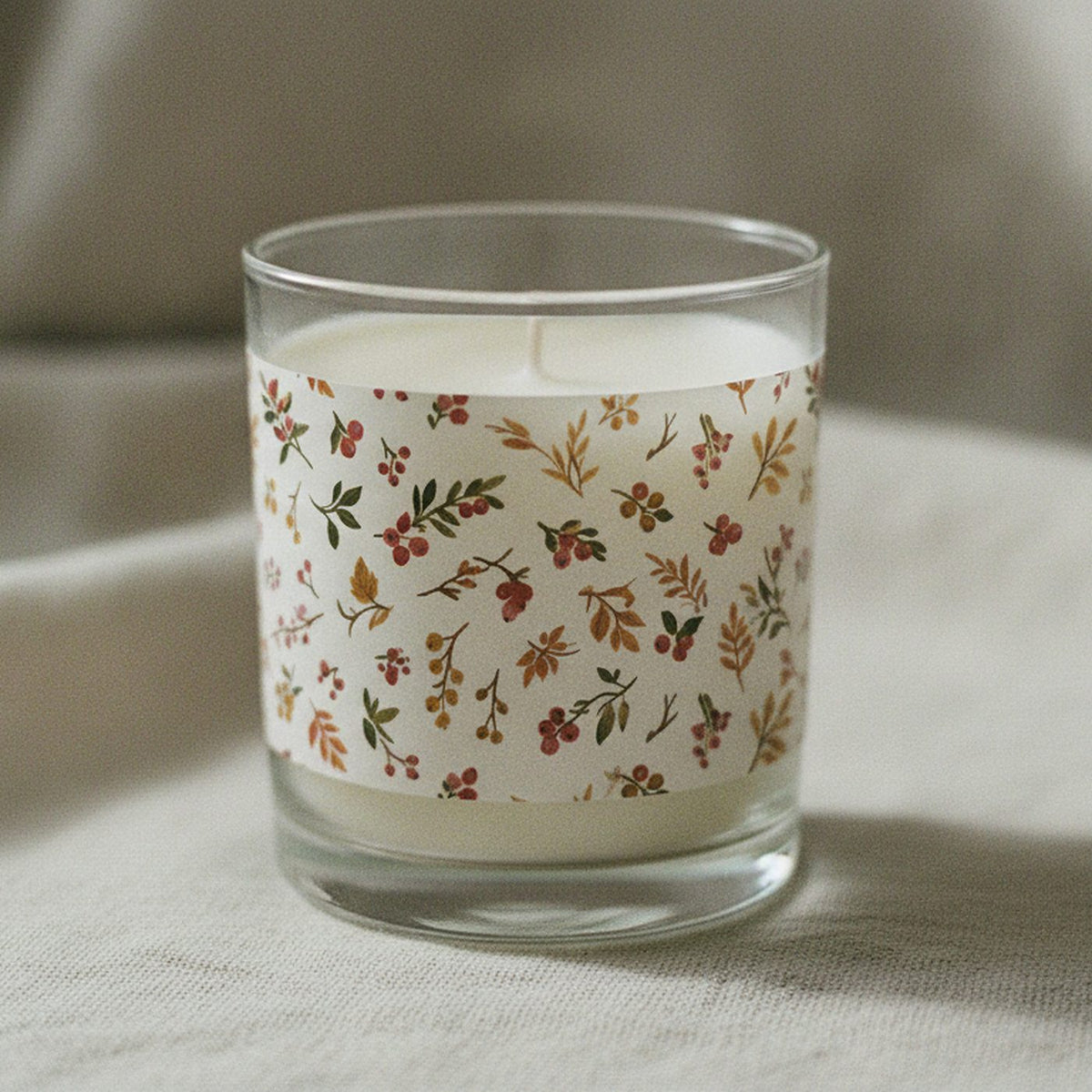 Orchard Scented Candle, Folk Berry 11oz Glass Candle — styled 1