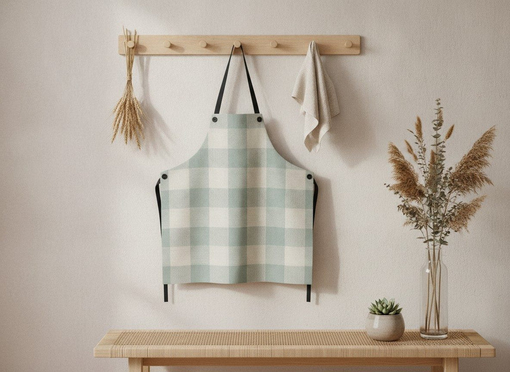 Organic Check Apron — styled 1
