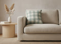 Organic Check Lumbar & Euro Cushion — styled 1