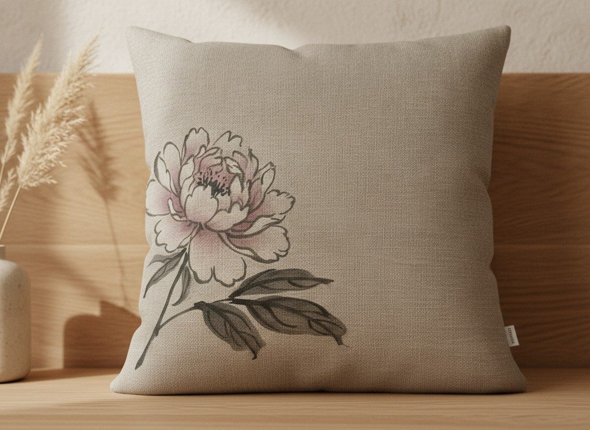 Peony Lumbar & Euro Cushion — styled 2