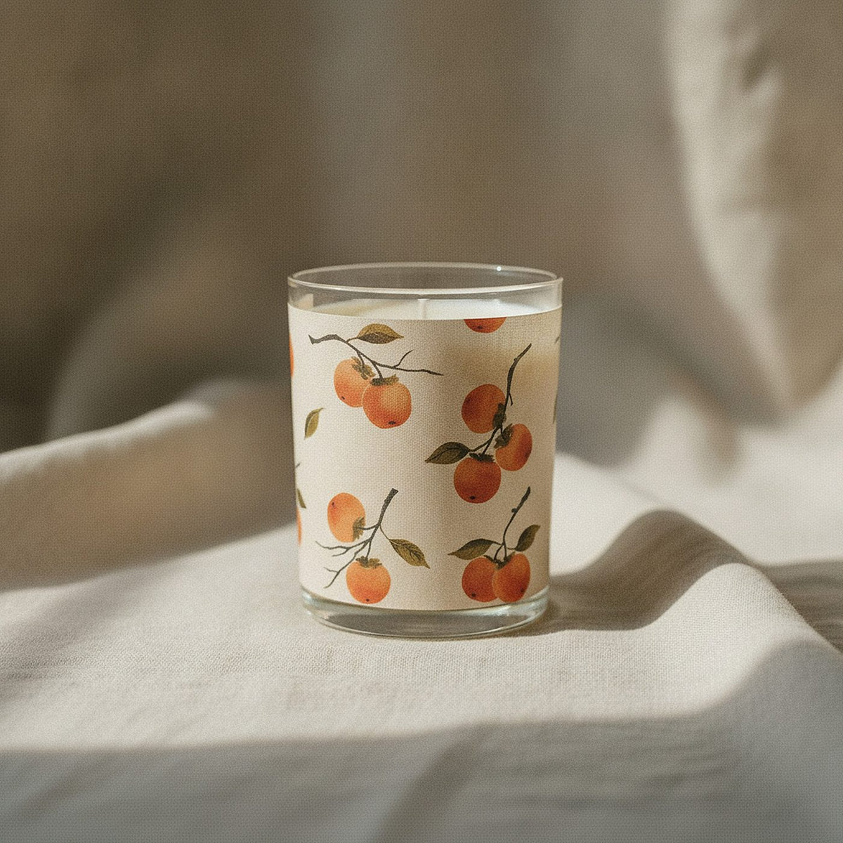 Persimmon Scented Candle — styled, 1