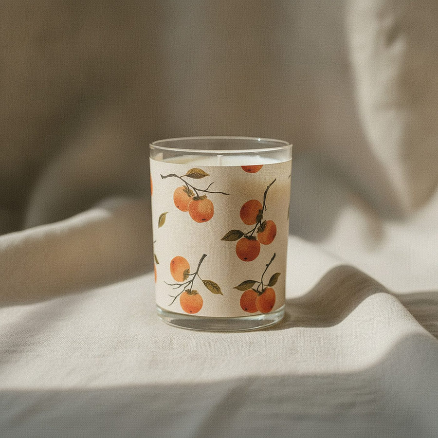 Persimmon Scented Candle — styled, 1