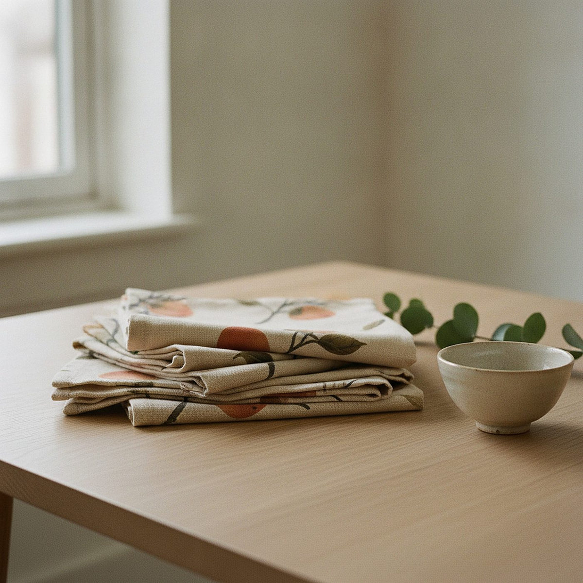 Persimmon Table Runner — styled, 2