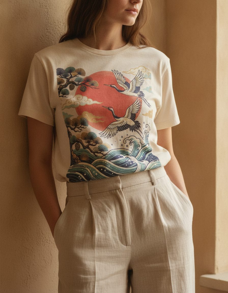 Red-Crowned Cranes — styled 1