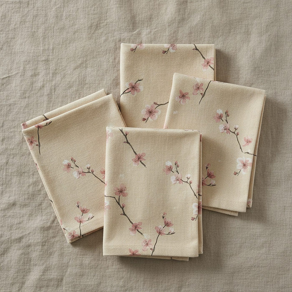 Sakura Cloth Napkins, Set of 4 — styled 1