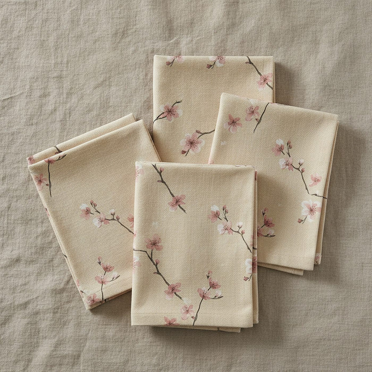 Sakura Cloth Napkins, Set of 4 — styled 1