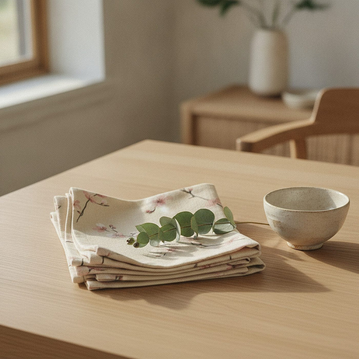 Sakura Cloth Napkins, Set of 4 — styled 2