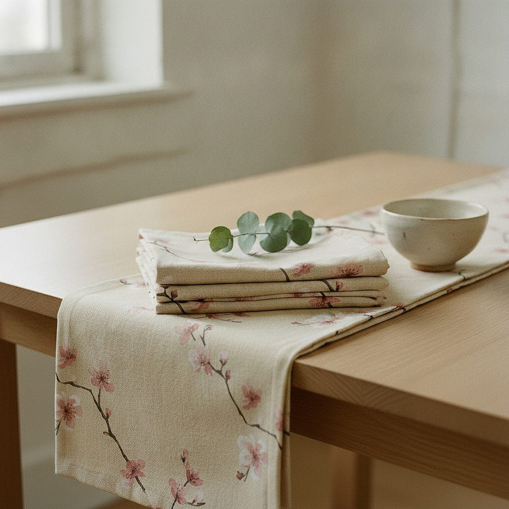 Sakura Table Runner — styled 2