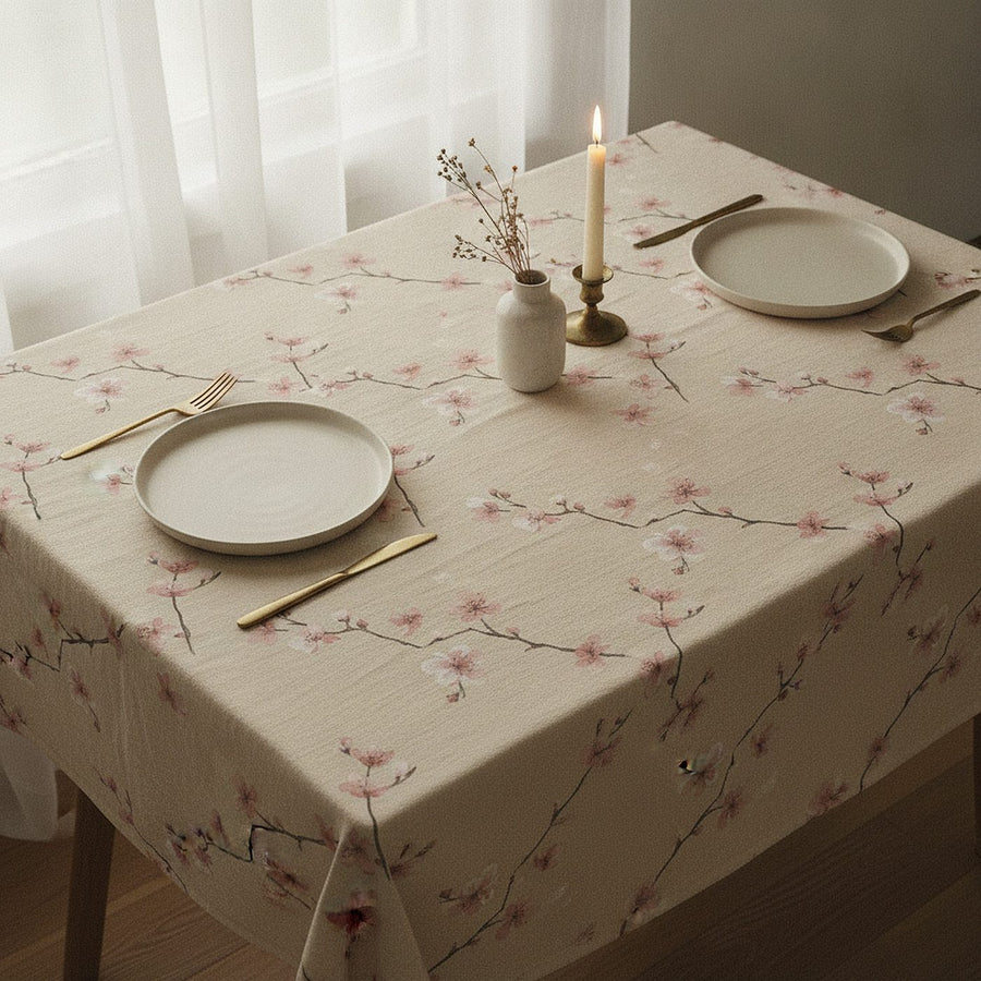 Sakura Tablecloth — styled 1