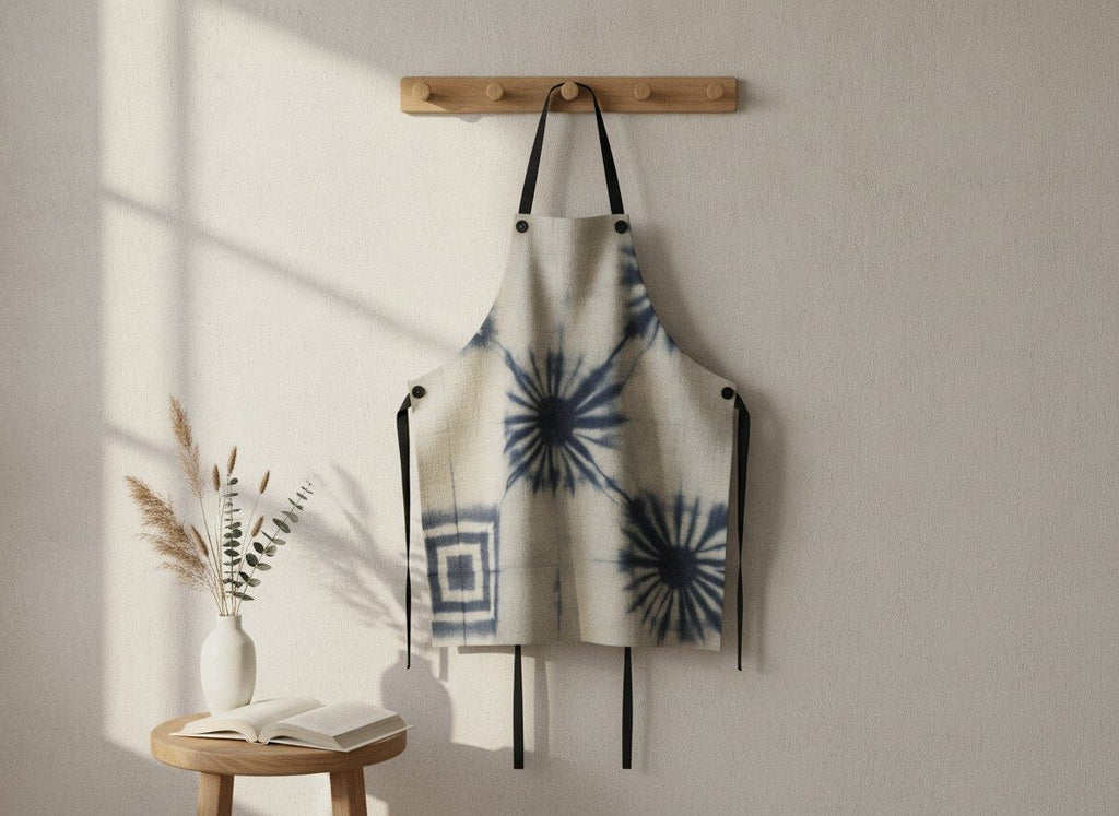 Shibori Indigo Apron — styled 1