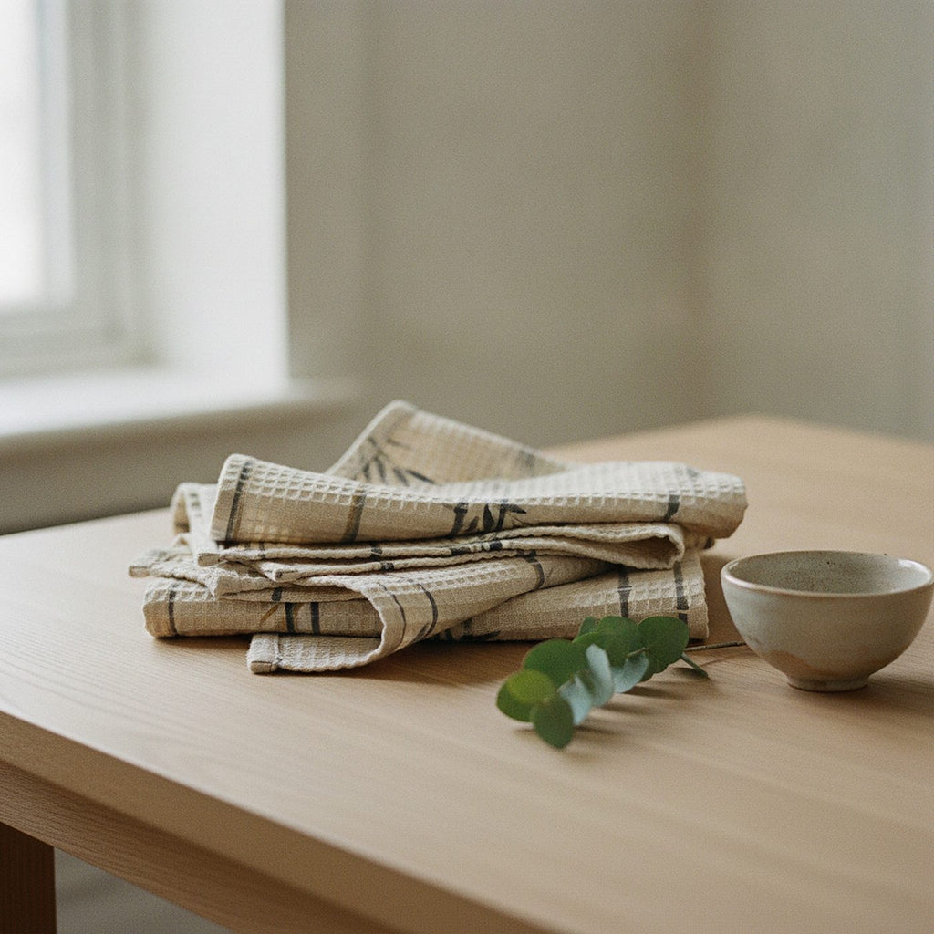 Sumi Tea Towel — styled 2