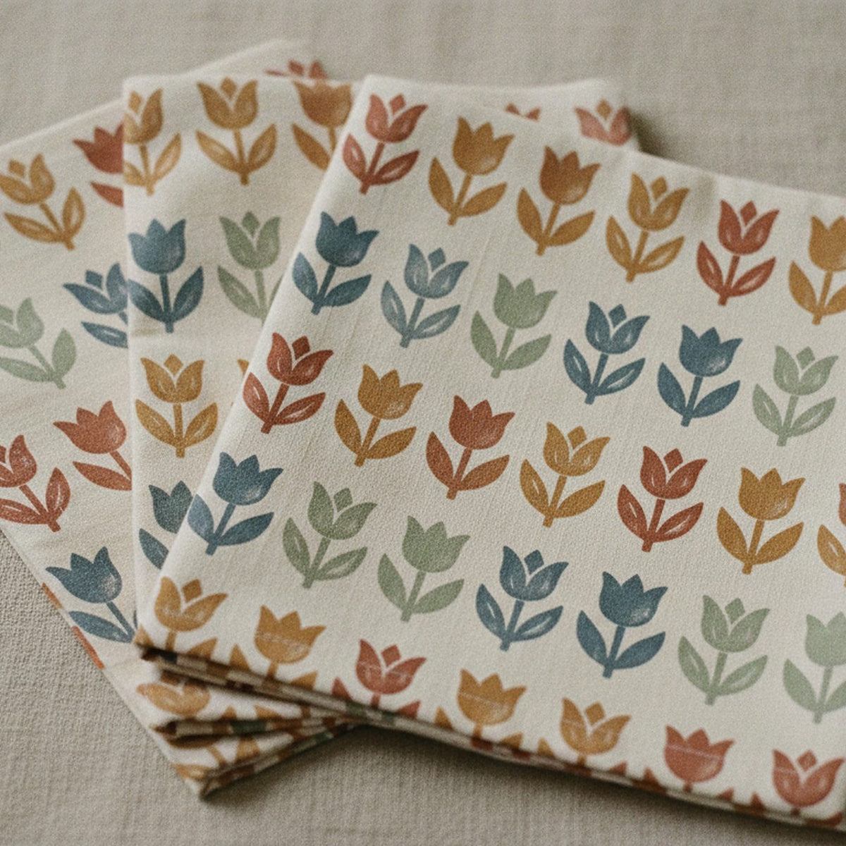 Tulip Market Cloth Napkins, Set of 4 — styled 1