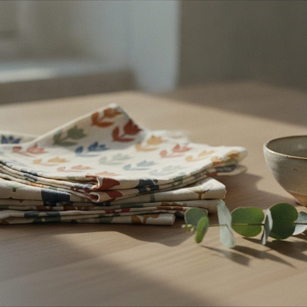 Tulip Market Cloth Napkins, Set of 4 — styled 2