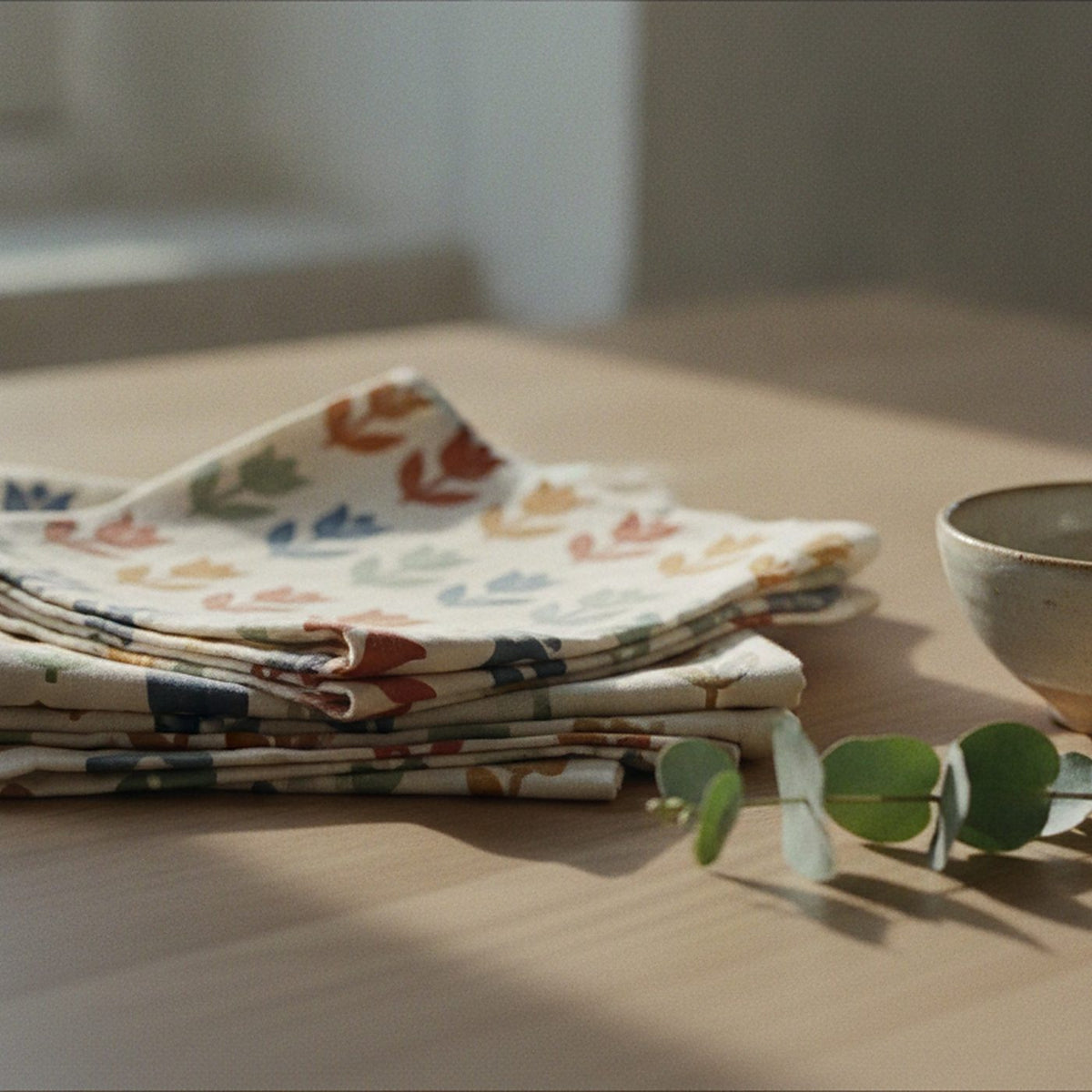 Tulip Market Cloth Napkins, Set of 4 — styled 2