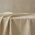 Tulip Market Tablecloth, Oatmeal Linen-Look Cotton Tablecloth — styled 1