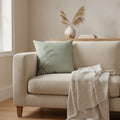Wild Grasses Cushion, Soft Sage — styled 1
