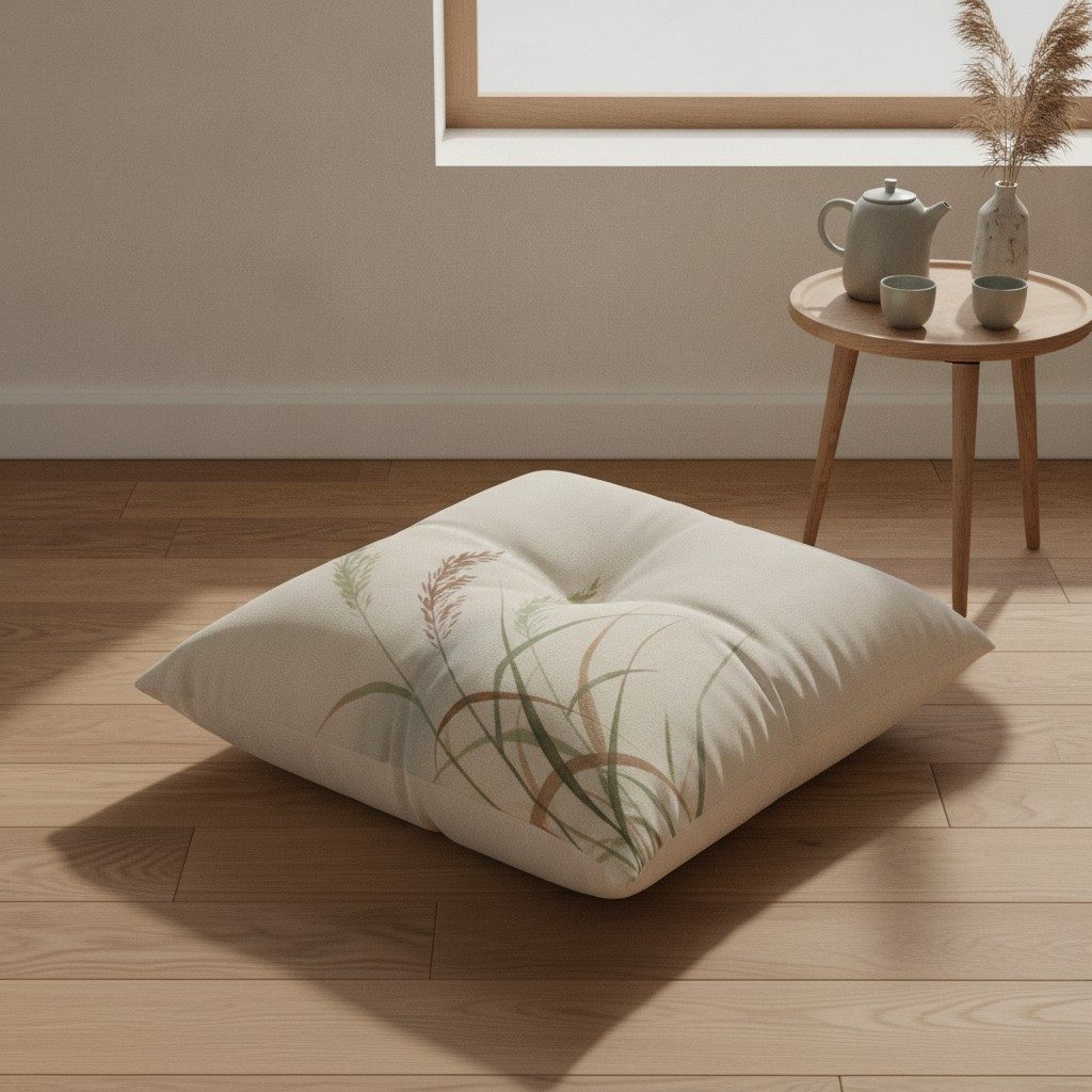 Wild Grasses Floor Cushion — styled 1