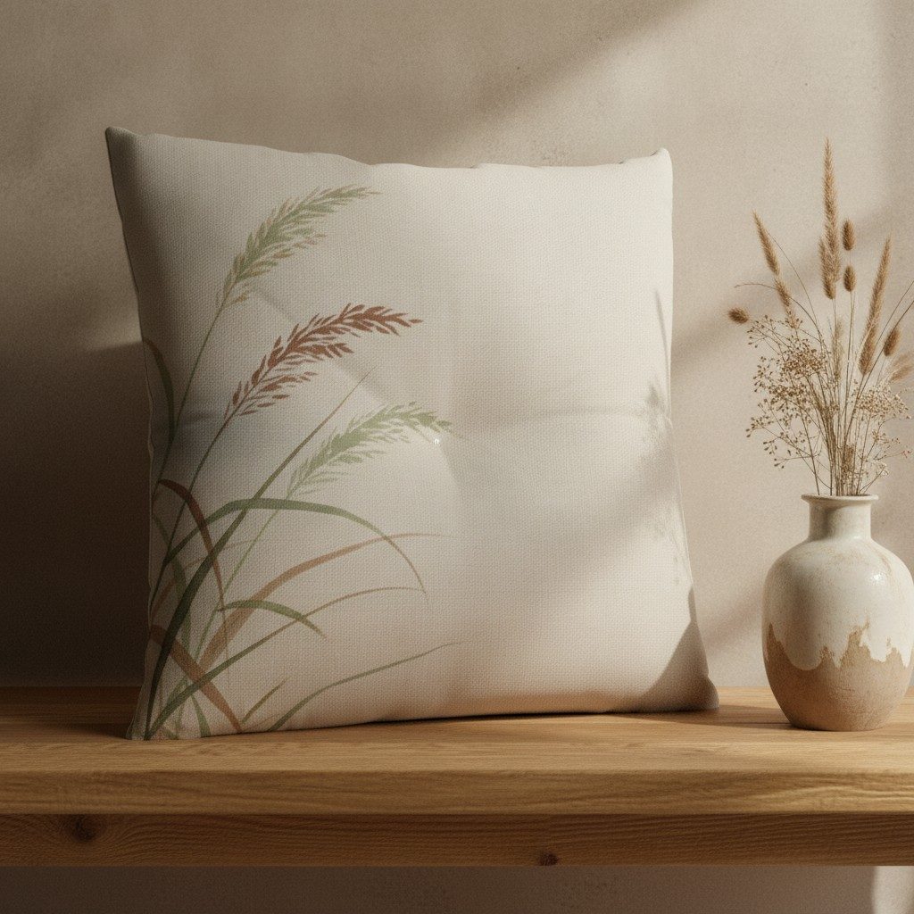 Wild Grasses Floor Cushion — styled 2