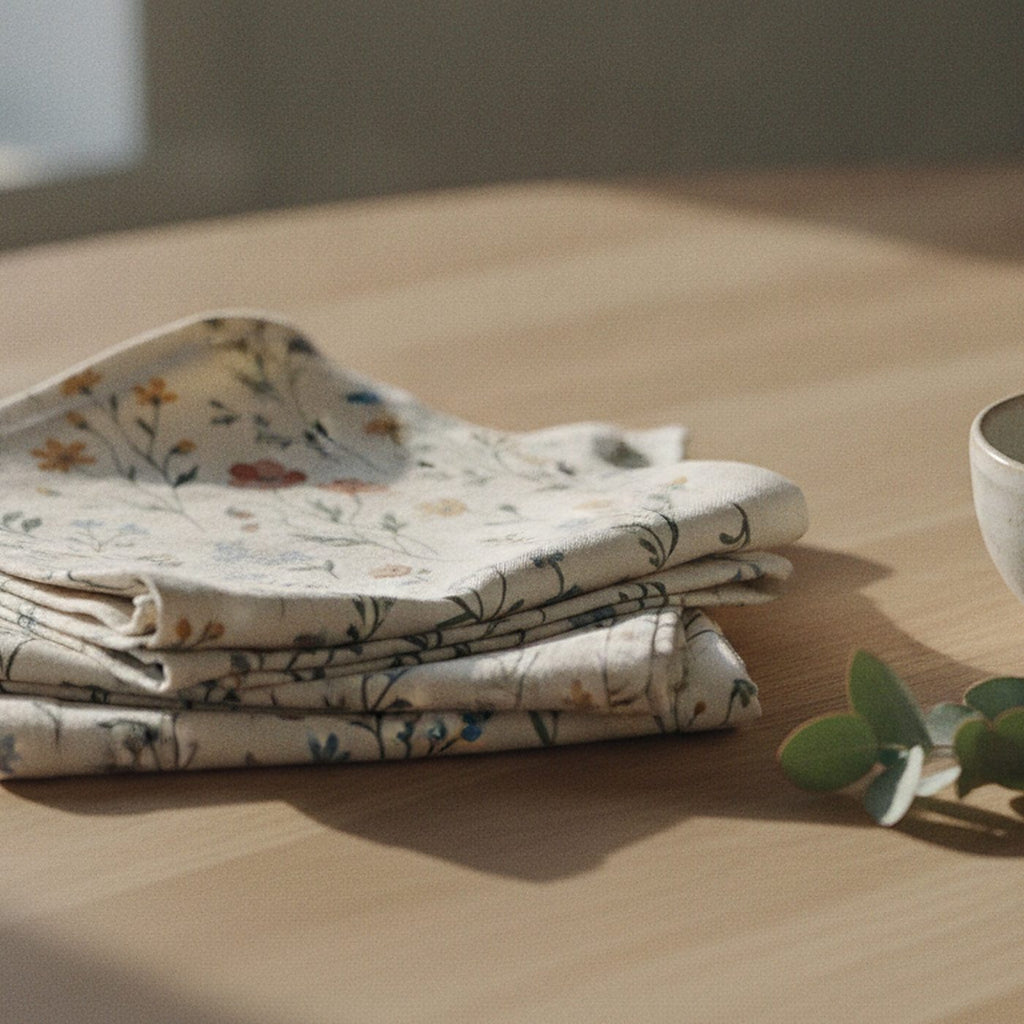 Wild Meadow Cloth Napkins, Set of 4 — styled 2