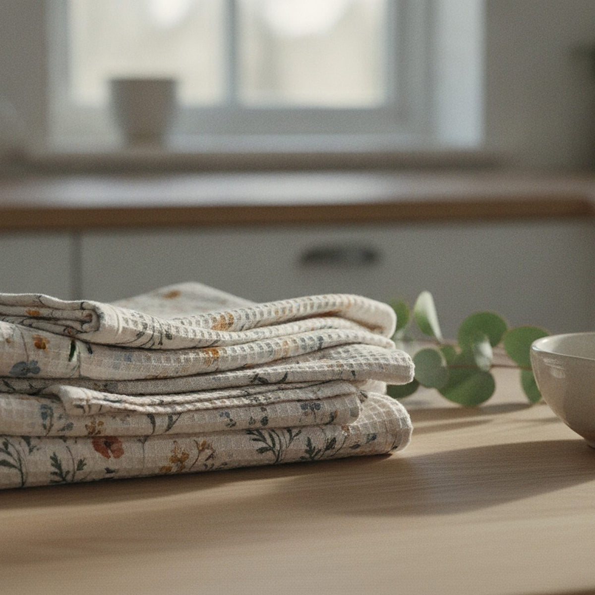 Wild Meadow Tea Towel — styled 2