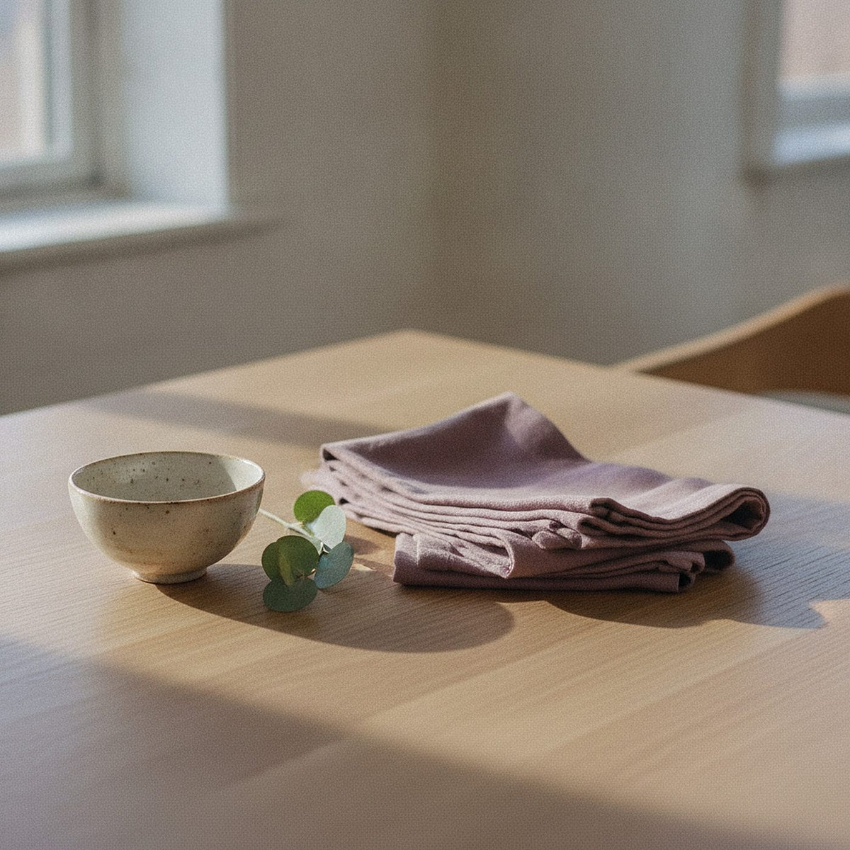 Wisteria Cloth Napkin — styled, 2