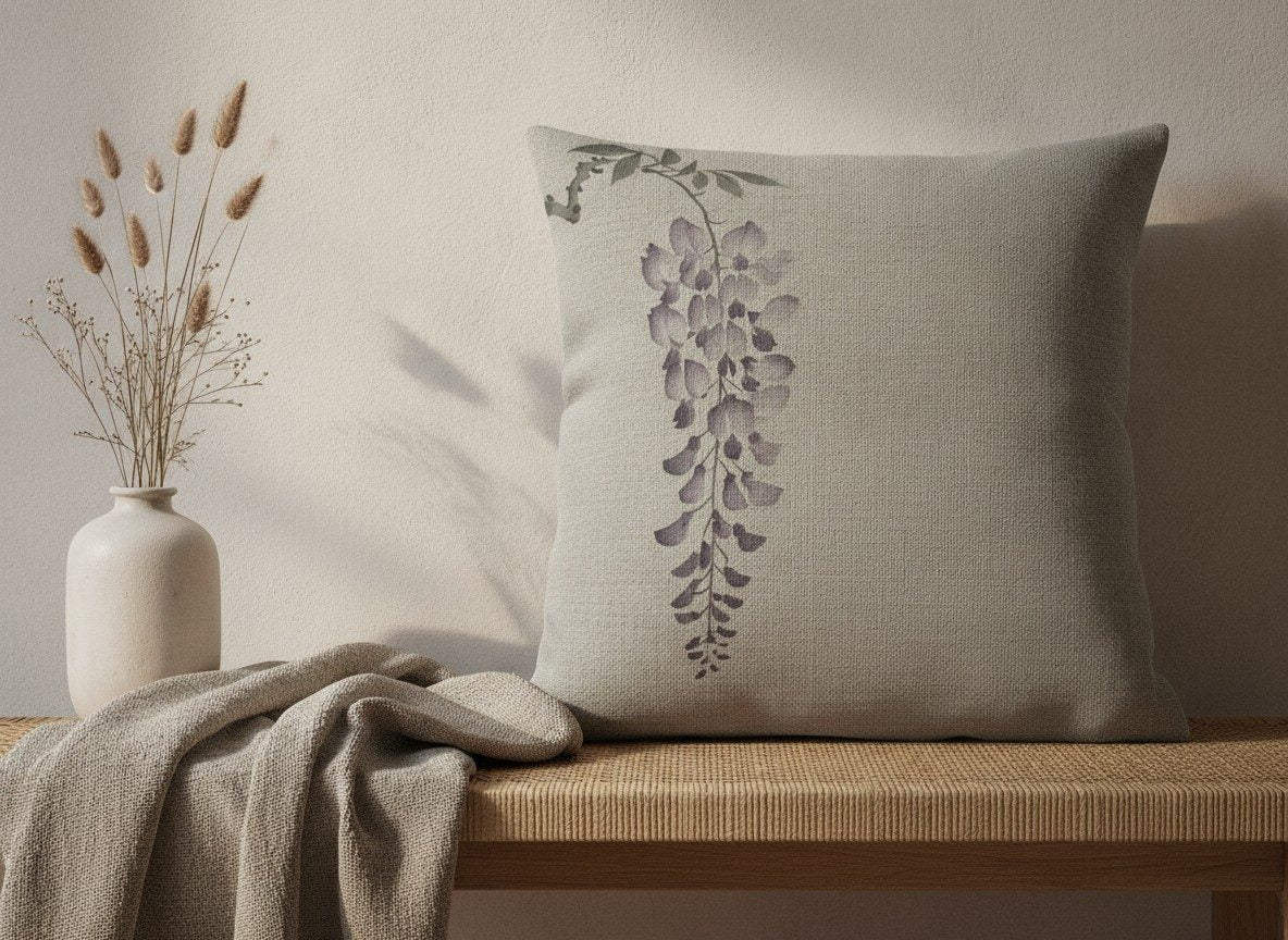 Wisteria Lumbar & Euro Cushion — styled 2