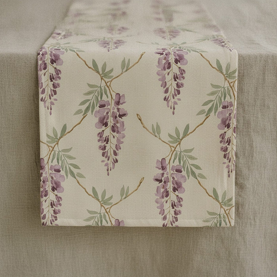 Wisteria Table Runner — styled, 1