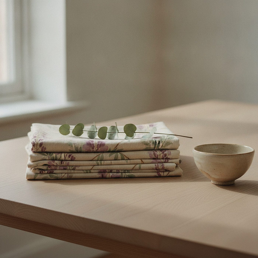 Wisteria Table Runner — styled, 2