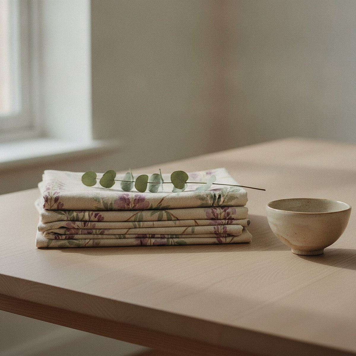 Wisteria Table Runner — styled, 2