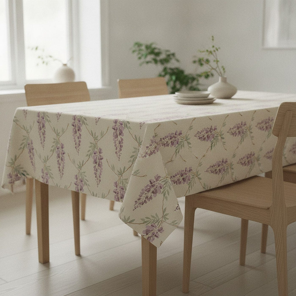 Wisteria Tablecloth — styled, 2