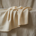Wisteria Tablecloth, Warm Cream — styled, 1