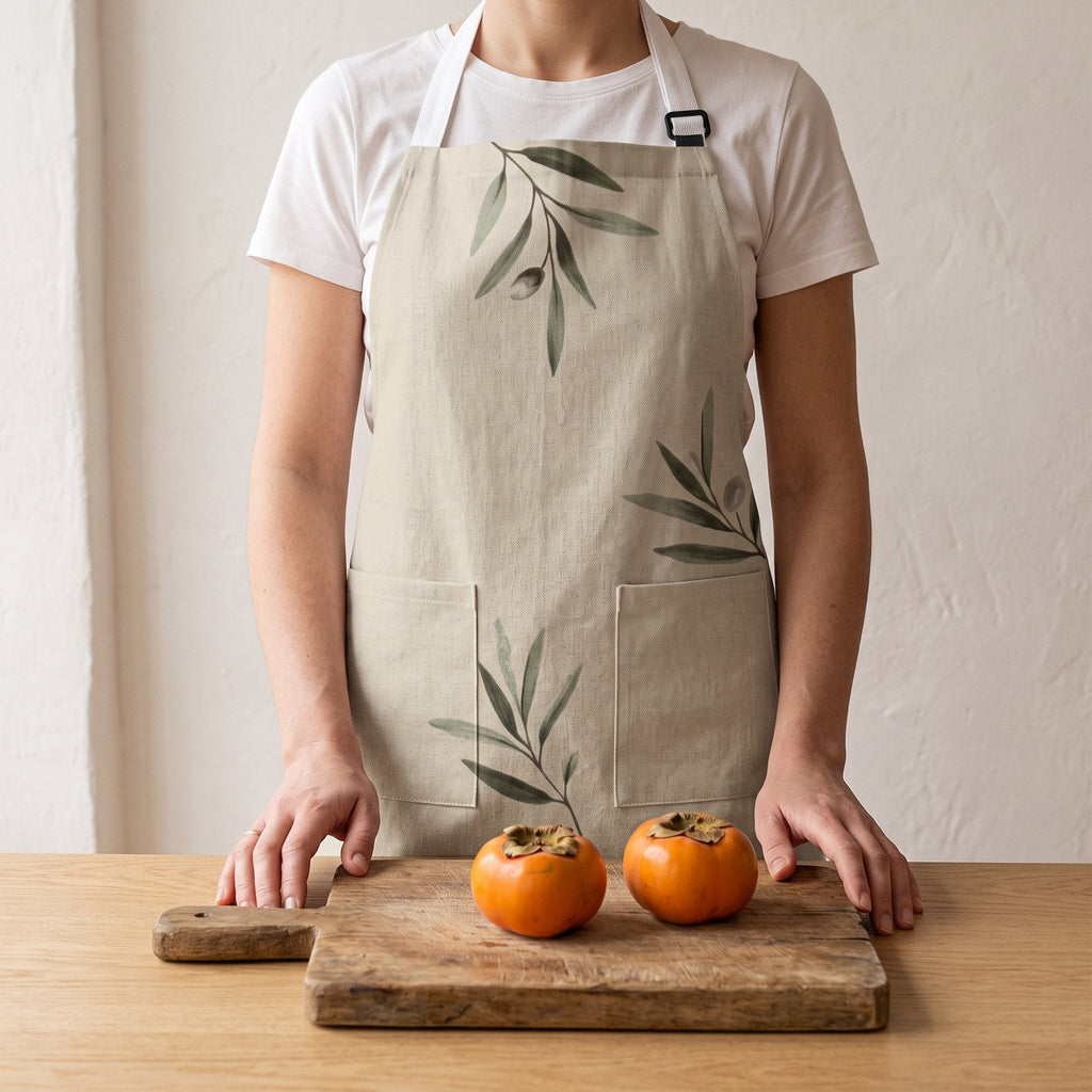 Olive Grove Apron in a Japandi room — Japandi Apron by Calm & Oak