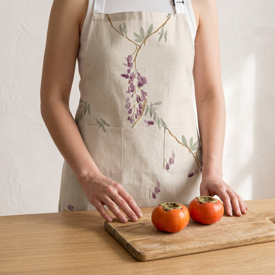 Wisteria Apron in a Japandi room — Japandi Apron by Calm & Oak