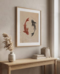Koi Pair — Wabi-Sabi & Kintsugi Japandi art print