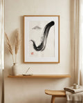 Mountain Stream — Sumi-e Ink Japandi art print