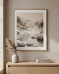 Onsen Mist — Wabi-Sabi & Kintsugi Japandi art print
