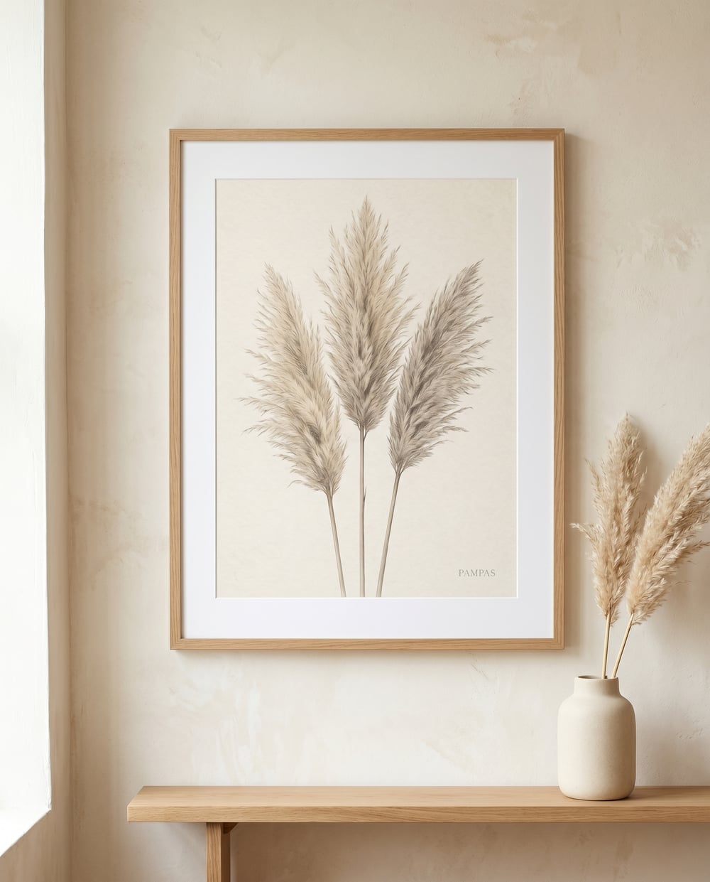 Pampas — Botanical Japandi art print