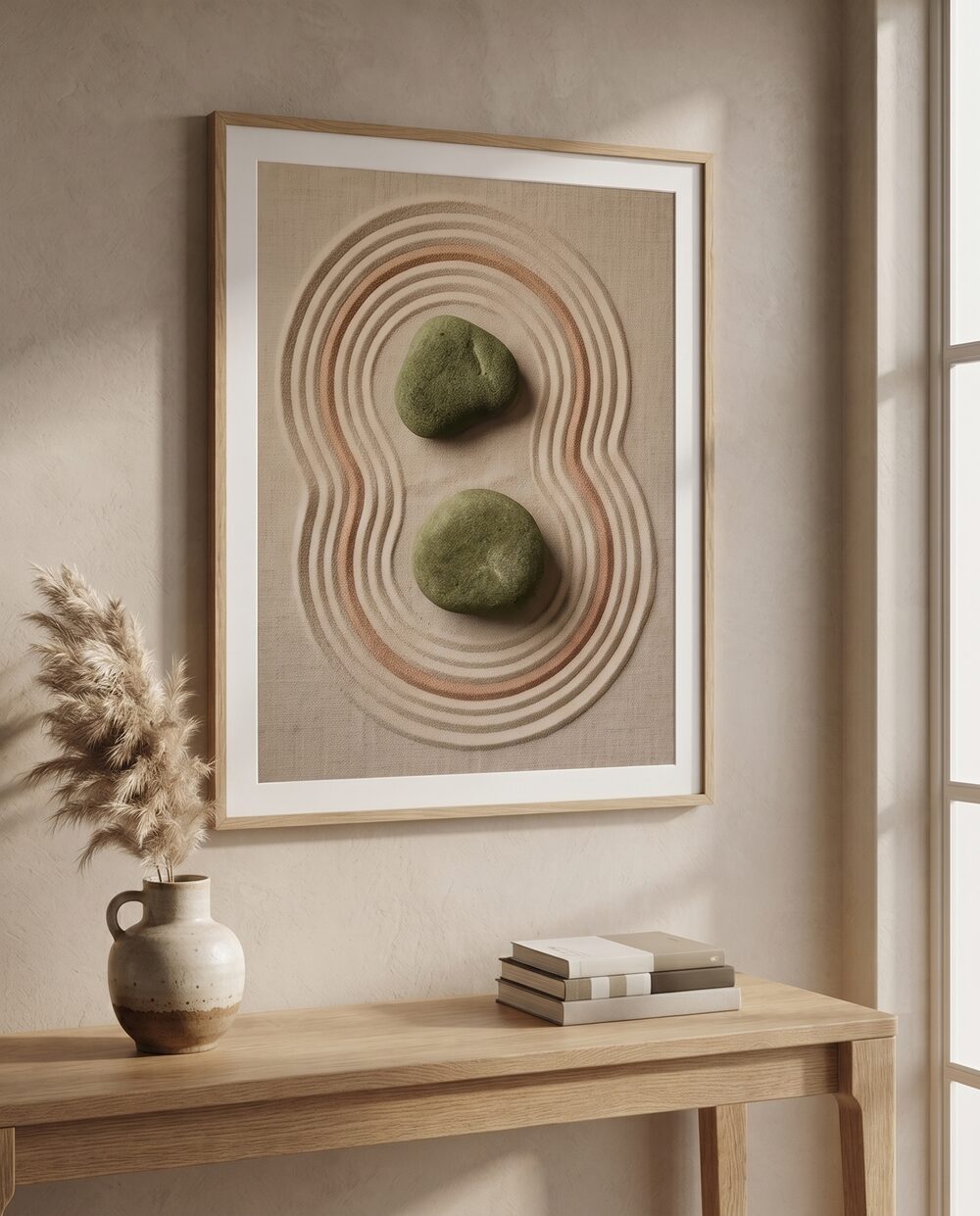 Raked Garden — Wabi-Sabi & Kintsugi Japandi art print