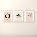 Sumi-e Essentials Japandi gallery wall set of three